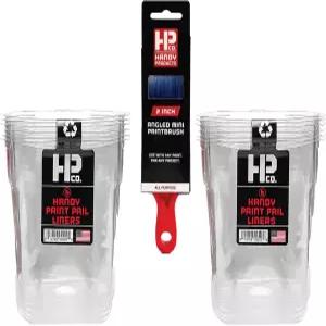 핸디 페인트 통 라이너 u2013 12개의 일회용 인서트 통과 2인치 새시 브러시에 맞도록 설계됨