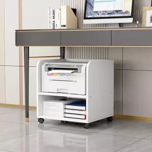 책상밑 프린터선반 테이블 선반 파일 트레이 거치대 화이트