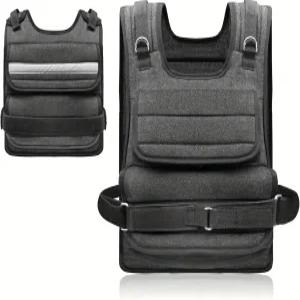 남성용 20파운드 조절 가능한 웨이트 조끼 헬스장용 큰 포켓이 있는 운동 근력 달리기 피트니스 강화 체중