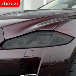 재규어 XE XF XJ F 타입 I 페이스 E 차량호환  헤드라이트 틴트 스모크 블랙 보호 필름 TPU 스티커 악세사