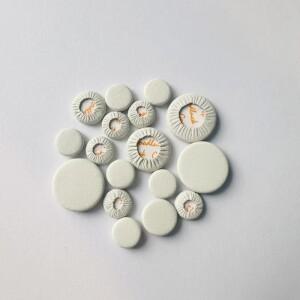 1세트 우수한 클라리넷 패드 17개 가죽 목관 악기 부품으로 제작