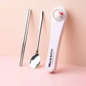 운동회 수저통 헬로키티 도시락 수저 케이스