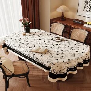 꽃무늬 테이블보 식탁보 방수 린넨 레이스 식당 커버 비닐 식탁 테이블커버 정원과 꽃