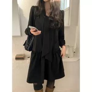 [공구우먼] 라비아 겉기모 타이 미디 원피스 85872 빅사이즈 여성의류