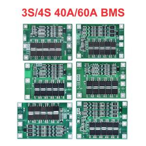 3S 4S 40A 60A 리튬 이온 배터리 충전기 보호 보드 드릴 모터 용 18650 BMS 11.1V 12.6V/14.8V 16.8V 강화/