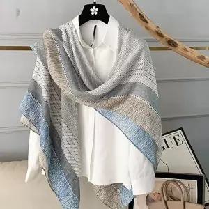 여성 3컬러 고급스러운 클래식패턴 대형 숄 스카프 (WFKB3UI)