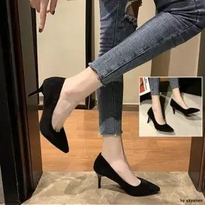 [하프클럽/]카밀라 여성 세련된 미들힐 구두 정장 하이힐