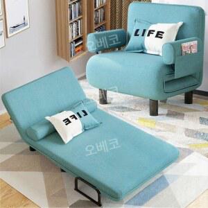 패브릭소파베드 쇼파침대 거실 1인용 변신 침대쇼파 간이 벨벳 1인소파베드 68cm 북유럽