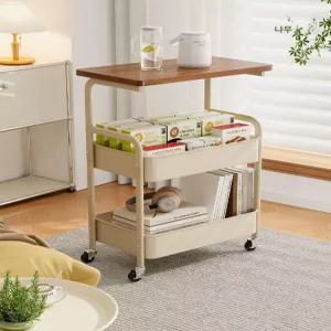 이동식 트롤리 2단 미니 수납 트레이 슬림 선반 이동