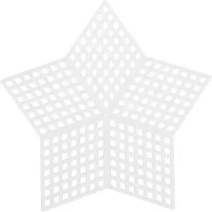 메카닉시 20개 플라스틱 메시 캔버스 시트 6개 7.5cm/3인치 흰색 펜타그램 빈 자수 바늘 포인트 니트