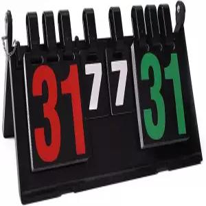 Joyeee 6자리 야구 스코어보드 탁구 테니스 배구 플립퍼 점수판용 풋볼 실내 및 실외 스포츠 게임 점수판