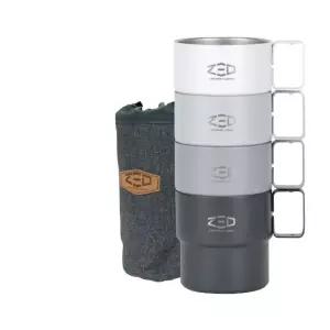 제드 마블스텐레스 더블머그 4P 304스텐 이중 진공 보냉컵 전용 파우치 세트
