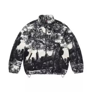 Supreme New York Fleece Jacket White -  뉴욕 플리스 자켓 화이트 -