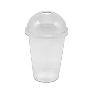 투명 PET 아이스컵 +돔뚜껑 세트 470ml 16온즈 92파이 100개