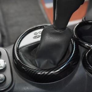 PC 자동차 기어 시프트 패널 장식 링 커버 인테리어  미니 쿠퍼 R50 R52 R53 카본 모양 프레임 악세사리