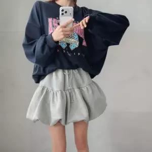 여성 러블리 캉캉 호박벌룬 밴딩 미니스커트