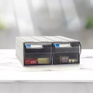 연결형수납함 402/플라스틱 칸막이정리함 투명수납함 REg4+2lFR