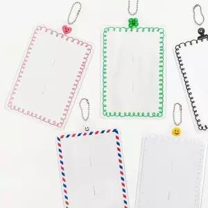 더블 감성 투명 네컷사진 홀더 5P 포토 키링 키홀더 (WFKBZVK)