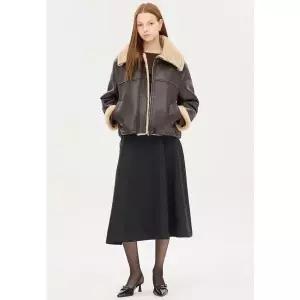 [시슬리]카라 집업 무스탕 SALE38461 BR