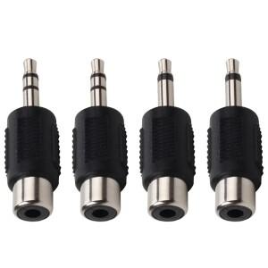 5Pcs 6.5/6.35mm 모노 스테레오 오디오 어댑터 TS 상호 연결 1/8 남성 플러그 RCA 잭 커넥터 변환기 스피커