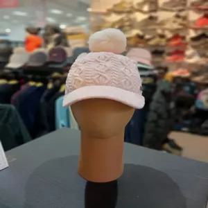 [콜핑](여성)겨울 니트 비니형 캡모자 토끼털방울 분리8731W