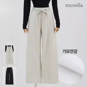 [로코엘라] 로베라 이지웨어 무드 스트랩 와이드 기모팬츠