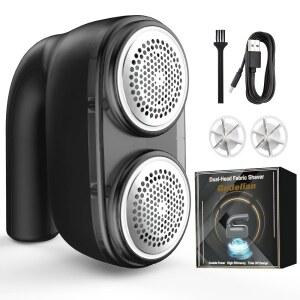 [미국배송] 전기 패브릭 면도기 및 보풀 제거기 충전용 퍼즈 제거기를 위한 스웨터 면도기 교체 가능한 칼날 2개 포함 충전식 면도기(블랙 그레이)