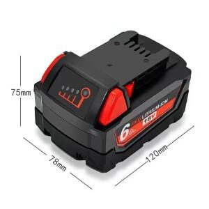 밀워키 M18B5 XC 교체용 리튬 이온 배터리용 6.0Ah/8.0Ah/12.0Ah 48-11-1815 2604-20 충전기