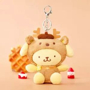 가꾸필수 꽃사슴 가방고리 13cm-폼폼푸린 보들보들 키링