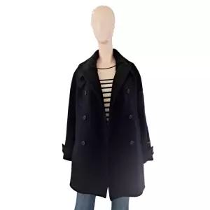 [롯데백화점]SOUP 하프 더블 니트카라 탈착 핸드메이드코트 SBAHC31