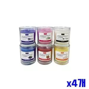 [하프클럽/]아로마테라피 글라스 향초 캔들 카모마일 양초 x4개