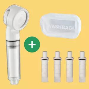 여행용샤워기 석회수 염소 녹물 필터샤워기 해외여행 초경량 필터 5개입 파우치 세트