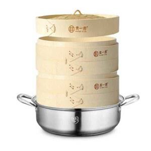 편백 나무 찜기 인덕션 원형 요리 물솥 만두 호빵 2단