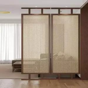 라탄 이동식 원목파티션 공간분리 인테리어 거실 간소한 침실 현관 가림막 접이식 디자인 예쁜 스탠딩 칸막이