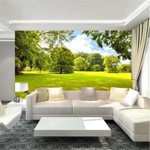 벽화 풍경 벽지 종이 스티커 초원 거실 장식 침실 공원 아트