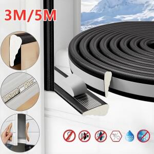 3M5M 창문 날씨 씰 스트립 - 접착식 음향 폼 웨지 도어용 방풍 및 방음 갭 필러 Windows 단열재