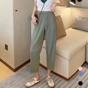 [하프클럽/]통바지 쉬폰 와이드핏 8부팬츠 여자통바지 073 URD