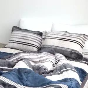 부드럽고 푹신한 겨울 밍크 극세사 퀸 이불 패드 세트