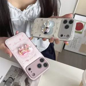 멜로디 산리오 패션 가죽 헬로키티 폰 케이스 아이폰 17 프로 맥스 13 14 15 16 푼다 쿠로미 귀여운 예쁜