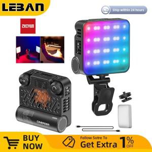 지윤 시네피어 CM15 RGB LED 비디오 조명 2500K-10000K 2600mAh 18가지 다이나믹 효과 미니 필 카메라 (사