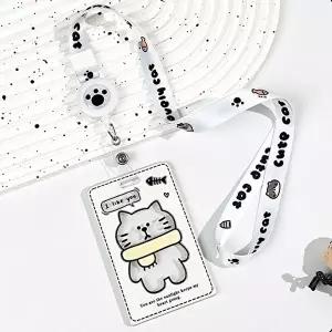 투명 카드 케이스 사원증 목걸이줄 출입증 카드목걸이 카드홀더