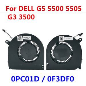 DELL G5 SE 15 5500 G3 2020 버전 냉각기 0PC01D 0F3DF0 MG75090V1-C200-S9A 용 새 원본 노트북 CPU GPU 팬