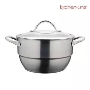 키친라인 미니찜기 양수20CM작은 가정용 만두 고구마 스팀홀 유리뚜껑 인덕션 겸용 냄비밥