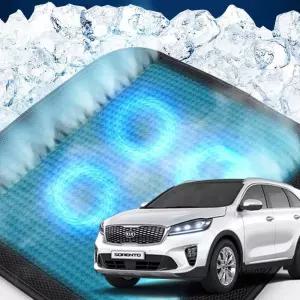 더뉴쏘렌토 호환 차량용 쿨링시트 메쉬 4팬용방석 사무실 여름방석 자동차 의자 아이스 휴대용 용통풍 용자