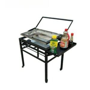 스테인리스 롤러 돌리는 캠핑 반자동 회전형 원색 전스테인리스 바베큐 그릴 스틸