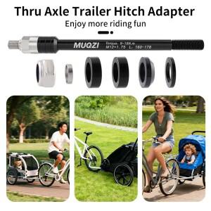 호환 MUQZI 스루 액슬 트레일러 히치 어댑터 M12x1.0/1.5/1.75 길이 160-178mm 자전거 및