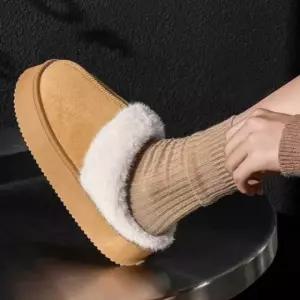 통굽 털 슬리퍼 겨울 방한 여성 퍼 사무실 키높이 편안함