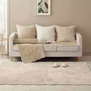 [애끌리아] 아센느 HR 극세사 목화솜 자수 퀼팅 소파토퍼 1장(65x180)