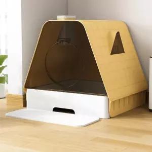 큰 고양이화장실 특대형 모래통 고양이 항균 쓰레기통 큰 변기 반밀폐형