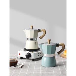 메이커 직화 커피 머신 인덕션 솔로 3컵용 아웃도어로 2컵용 화이트 모카팟 캡슐커피머신기